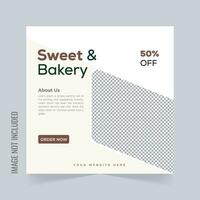 Customizable Cake Bakery Social Media Post Design vector