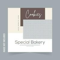 Customizable Cake Bakery Social Media Post Design vector