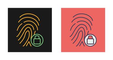 Fingerprint Lock Vector Icon