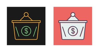 Dollar Basket Vector Icon