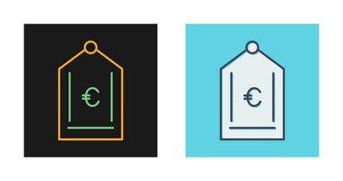 icono de vector de etiqueta euro