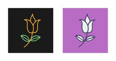 Flower with leaves Vector Icon