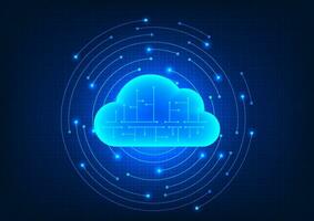 nube tecnología dentro allí son tecnología circuitos con interesante elementos. se refiere a nube tecnología ese lata ser usado a Tienda datos vía el Internet y compartir datos con otros. vector