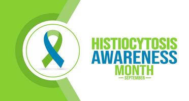 September is Histiocytosis Awareness Month background template. Holiday concept. use to background, banner, placard, card, and poster design template with text inscription and standard color. vector