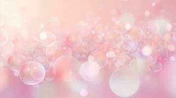 Abstract of bokeh pink pastel background glitters shimmering blur spot lights Bokeh Shiny rose gold light background texture photo