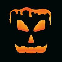 Scary face pumpkin illustration vector concept