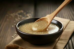 Sesame paste bowl. Generate Ai photo