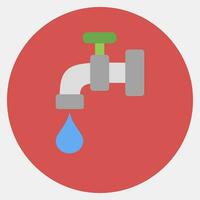 Icon save water. Ecology and environment elements. Icons in color mate style. Good for prints, posters, logo, infographics, etc. vector