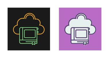 Cloud Library Vector Icon