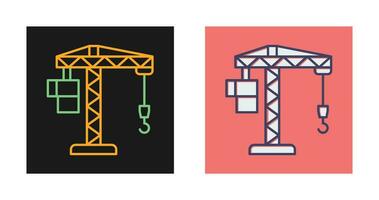 Crane Lifting Vector Icon