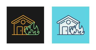 House On Fire Vector Icon