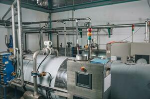 Automation processing plant manufacture system with stainless boiler tanks, liquid pipeline and control panel photo