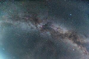 lechoso camino galaxia con estrellas en el noche cielo. astrofotografía de claramente universo espacio foto