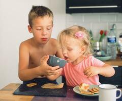 He loves helping her and taking care photo