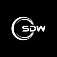 sdw logo diseño, inspiración para un único identidad. moderno elegancia y creativo diseño. filigrana tu éxito con el sorprendentes esta logo. vector