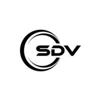 SDV Logo Design, Inspiration for a Unique Identity. Modern Elegance and Creative Design. Watermark Your Success with the Striking this Logo. vector