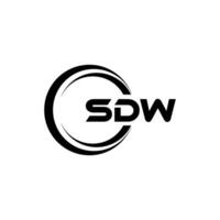 sdw logo diseño, inspiración para un único identidad. moderno elegancia y creativo diseño. filigrana tu éxito con el sorprendentes esta logo. vector
