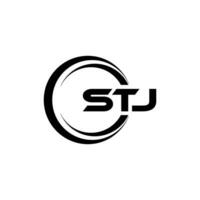 stj logo diseño, inspiración para un único identidad. moderno elegancia y creativo diseño. filigrana tu éxito con el sorprendentes esta logo. vector