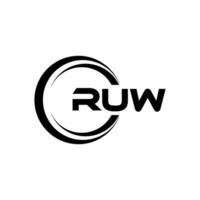 Ruw logo diseño, inspiración para un único identidad. moderno elegancia y creativo diseño. filigrana tu éxito con el sorprendentes esta logo. vector