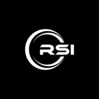 rsi logo diseño, inspiración para un único identidad. moderno elegancia y creativo diseño. filigrana tu éxito con el sorprendentes esta logo. vector