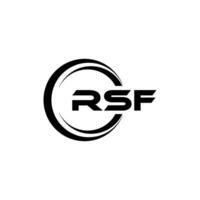 RSF Logo Design, Inspiration for a Unique Identity. Modern Elegance and Creative Design. Watermark Your Success with the Striking this Logo. vector