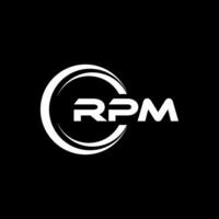 rpm logo diseño, inspiración para un único identidad. moderno elegancia y creativo diseño. filigrana tu éxito con el sorprendentes esta logo. vector