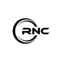 rnc logo diseño, inspiración para un único identidad. moderno elegancia y creativo diseño. filigrana tu éxito con el sorprendentes esta logo. vector