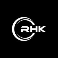 rhk logo diseño, inspiración para un único identidad. moderno elegancia y creativo diseño. filigrana tu éxito con el sorprendentes esta logo. vector
