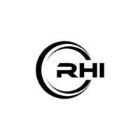 rhi logo diseño, inspiración para un único identidad. moderno elegancia y creativo diseño. filigrana tu éxito con el sorprendentes esta logo. vector