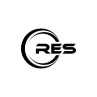 RES Logo Design, Inspiration for a Unique Identity. Modern Elegance and Creative Design. Watermark Your Success with the Striking this Logo. vector
