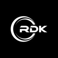 rdk logo diseño, inspiración para un único identidad. moderno elegancia y creativo diseño. filigrana tu éxito con el sorprendentes esta logo. vector