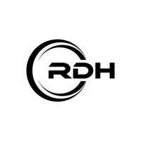 RDH Logo Design, Inspiration for a Unique Identity. Modern Elegance and Creative Design. Watermark Your Success with the Striking this Logo. vector
