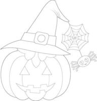 Halloween Coloring page vector