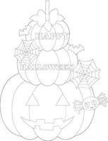 Halloween Coloring page vector