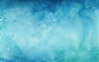 Blue watercolor painted background photo