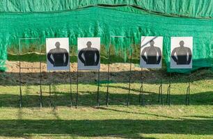 Mock human target in shooting gallery photo