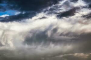 Dramatic dark cloudy wave photo