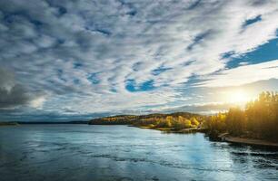 Tropical sea sunset tree sky view background photo