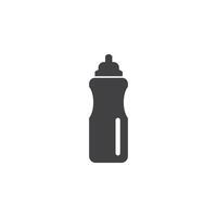 bebé botella icono en plano estilo. alimentador vector ilustración en blanco aislado antecedentes. Leche botella negocio concepto.