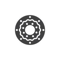 Donut icon in flat style. Doughnut vector illustration on white isolated background. Donut business concept.
