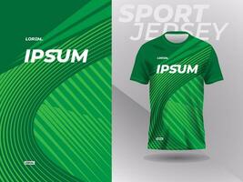 green sport jersey mockup design template for sportswear vector