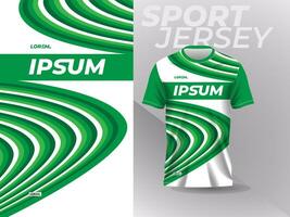 green sport jersey mockup design template for sportswear vector