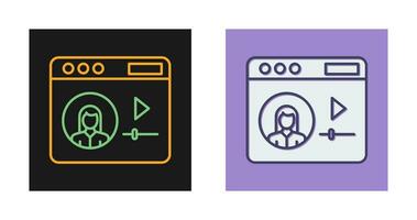icono de vector de tutorial de vídeo