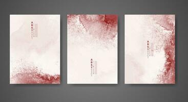 Set of creative hand painted abstract watercolor background. Design for your cover, date, postcard, banner, logo. vector