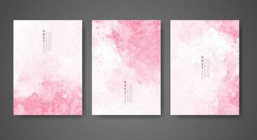 Set of creative hand painted abstract watercolor background. Design for your cover, date, postcard, banner, logo. vector