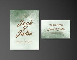 Wedding invitation with abstract watercolor background vector