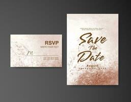 Wedding invitation with abstract watercolor background vector