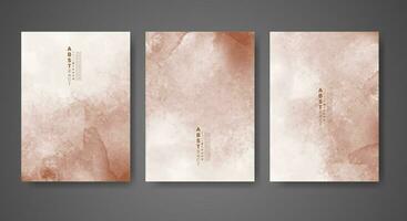 Set of creative hand painted abstract watercolor background. Design for your cover, date, postcard, banner, logo. vector