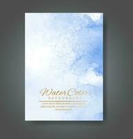 Cards with watercolor background. Design for your cover, date, postcard, banner, logo. vector