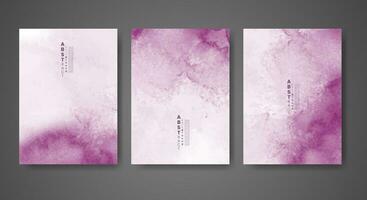 Set of creative hand painted abstract watercolor background. Design for your cover, date, postcard, banner, logo. vector